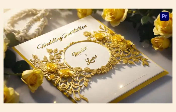 Stunning 3D Floral Beautiful Design Wedding Invitation Slideshow